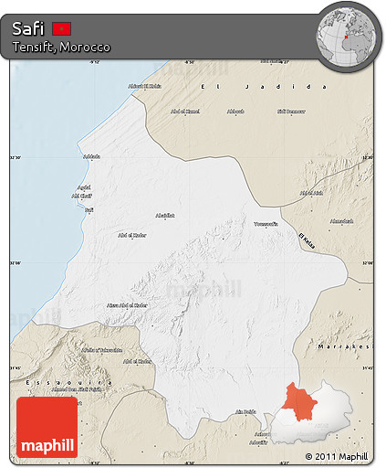 Classic Style Map of Safi