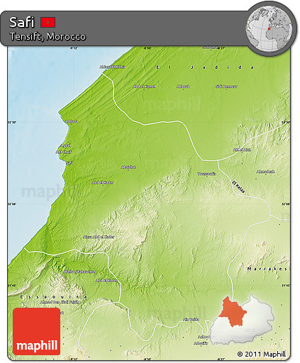 Physical Map of Safi