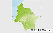 Physical Map of Safi, single color outside