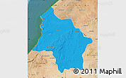 Political Map of Safi, satellite outside