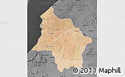 Satellite Map of Safi, darken, desaturated