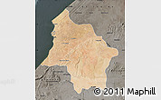 Satellite Map of Safi, darken, semi-desaturated