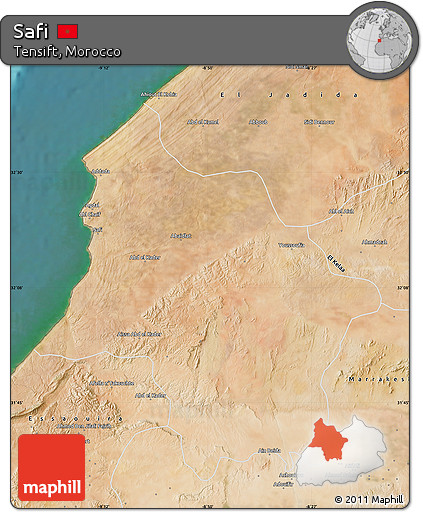 Satellite Map of Safi
