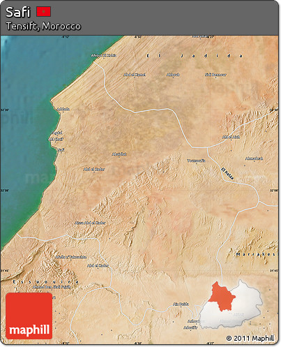 Satellite Map of Safi