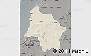 Shaded Relief Map of Safi, darken, semi-desaturated