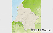 Shaded Relief Map of Safi, physical outside