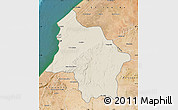 Shaded Relief Map of Safi, satellite outside