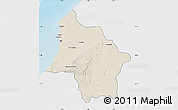 Shaded Relief Map of Safi, single color outside