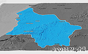 Political Panoramic Map of Safi, darken, desaturated