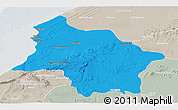 Political Panoramic Map of Safi, lighten, semi-desaturated
