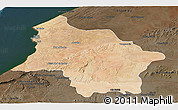 Satellite Panoramic Map of Safi, darken