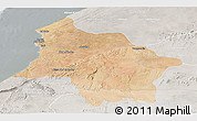 Satellite Panoramic Map of Safi, lighten, semi-desaturated