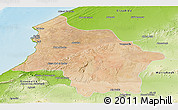 Satellite Panoramic Map of Safi, physical outside