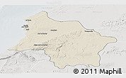Shaded Relief Panoramic Map of Safi, lighten, semi-desaturated