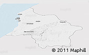 Silver Style Panoramic Map of Safi, single color outside