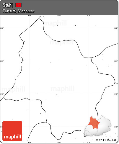 Blank Simple Map of Safi, no labels