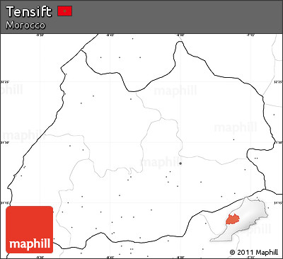 Blank Simple Map of Tensift, no labels