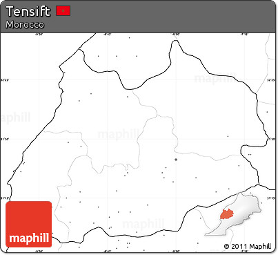 Blank Simple Map of Tensift, no labels