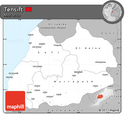 Gray Simple Map of Tensift