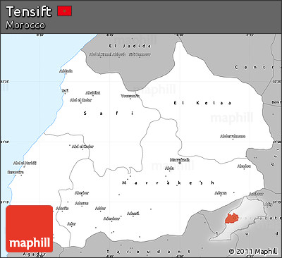 Gray Simple Map of Tensift