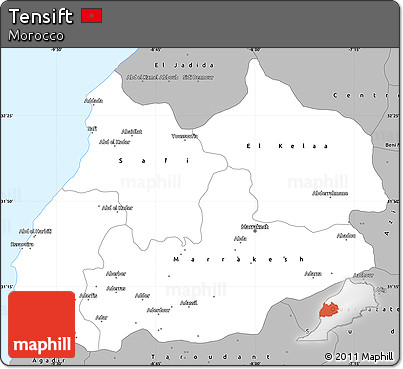 Gray Simple Map of Tensift