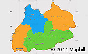 Political Simple Map of Tensift, cropped outside