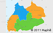 Political Simple Map of Tensift, single color outside