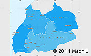 Political Shades Simple Map of Tensift, single color outside