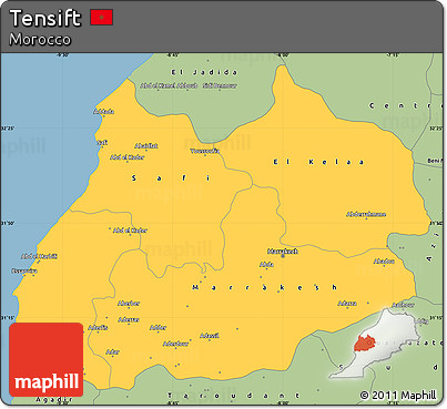 Savanna Style Simple Map of Tensift