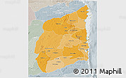 Political Shades 3D Map of Cabo Delgado, lighten, semi-desaturated