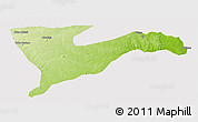 Physical 3D Map of Chiure, cropped outside