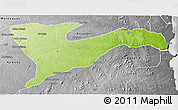 Physical 3D Map of Chiure, desaturated