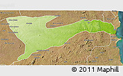 Physical 3D Map of Chiure, satellite outside