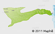 Physical 3D Map of Chiure, single color outside