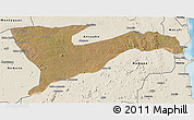 Satellite 3D Map of Chiure, shaded relief outside