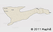 Shaded Relief 3D Map of Chiure, cropped outside