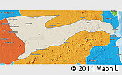 Shaded Relief 3D Map of Chiure, political outside