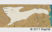 Shaded Relief 3D Map of Chiure, satellite outside