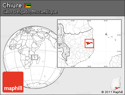 Blank Location Map of Chiure