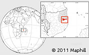 Blank Location Map of Chiure, highlighted parent region
