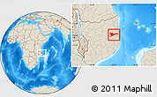 Shaded Relief Location Map of Chiure