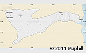 Classic Style Map of Chiure, single color outside