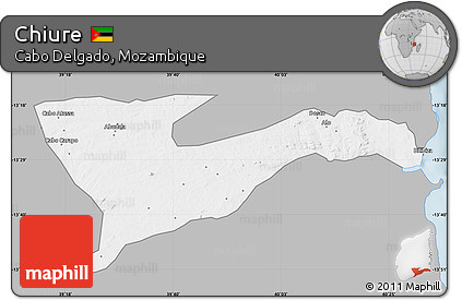 Gray Map of Chiure, single color outside