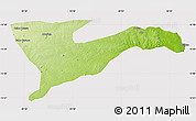Physical Map of Chiure, cropped outside