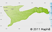 Physical Map of Chiure, single color outside