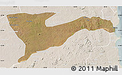 Satellite Map of Chiure, lighten