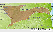 Satellite Map of Chiure, physical outside