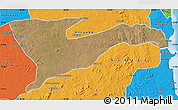Satellite Map of Chiure, political outside