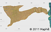 Satellite Map of Chiure, single color outside
