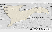 Shaded Relief Map of Chiure, desaturated